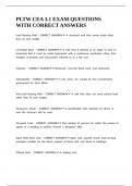 PLTW CEA 3&period;1 EXAM QUESTIONS WITH CORRECT ANSWERS&period;