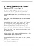 PLTW Civil Engineering Exam Overview Questions With Correct Answers