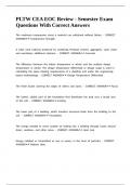 PLTW CEA EOC Review - Semester Exam Questions With Correct Answers