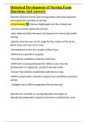 Historical Development of Nursing Exam Questions And Answers&period;docx