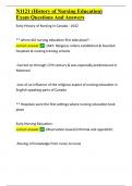 N1121 &lpar;History of Nursing Education&rpar; Exam Questions And Answers&period;docx