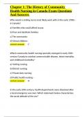 Chapter 1 The History of Community Health Nursing in Canada Exam Questions And Answers&period;docx