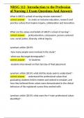 NRSG 112- Introduction to the Profession of Nursing 1 Exam Questions And Answers&period;docx