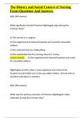 The History and Social Context of Nursing Exam Questions And Answers&period;docx
