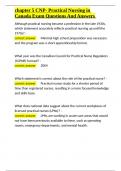 chapter 5 CNP- Practical Nursing in Canada Exam Questions And Answers&period;docx