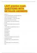 LSAT practice exam QUESTIONS WITH DETAILED ANSWERS