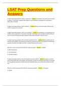 LSAT Prep Questions and Answers