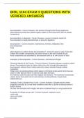 BIOL 1104 EXAM 3 QUESTIONS WITH VERIFIED ANSWERS &lpar;GRADED A&rpar;