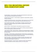 BIOL 1104- MN NATURAL HISTORY FINAL EXAM STUDY GUIDE &vert; LATEST UPDATED
