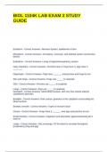 BIOL 1104K LAB EXAM 2 STUDY GUIDE &vert; VERIFIED SOLUTIONS &vert; GRADED A