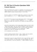 EC 302 Test -1 Practice Questions With Correct Answers
