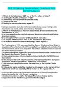 NES 302 History Practice Exam Questions With Correct Answers 