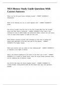 NES History Study Guide Questions With Correct Answers 