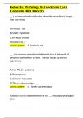 Pedorthic Pathology & Conditions Quiz Questions And Answers&period;docx