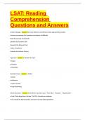 LSAT Reading Comprehension Questions and Answers