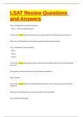 LSAT Review Questions and Answers