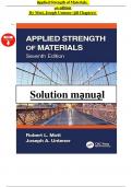 SOLUTIONS MANUAL FOR Applied Strengths Of Materials 7th Edition By Robert L&period; Mott &comma;Joseph A&period; Untener &vert; All Chapters &lpar;1-14&rpar; &vert; Latest Version A&plus;