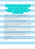 California DMV Written Test Study Guide&colon; &lpar;NEW 2025&sol;2026 UPDATE&rpar; COMPLETE DRIVER&rsquo;S LICENSE & PERMIT PREP GUIDE &vert; QUESTIONS & ANSWERS &vert; GRADE A &vert; 100&percnt; CORRECT &lpar;VERIFIED SOLUTIONS&rpar; &ndash; CALIFORNIA DMV