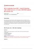 BLS Certification Exam 2025 &ndash; Actual 25 Questions with Verified Answers &vert; A&plus; Grade &vert; 2025&sol;2026 Updated BLS Practice Test