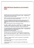 BSN 205 Exam Questions and answers 2025