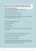 Kansas Commercial Pesticide Applicator &lpar;General&rpar; EXAM LATEST &lpar;2025&rpar; COMPLETE QUESTIONS With 100&percnt; Verified Solutions&comma;