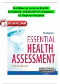 FULL TEST BANK ESSENTIAL HEALTH ASSESSMENT 2nd edition&comma; Janice Thompson 2023&sol;2025&lbrace;chapter1-24&rcub;
