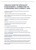 TABLEAU DESKTOP SPECIALIST EXAM DOMAIN 1&colon; CONNECTING TO & PREPARING DATA CORRECT 100&percnt;