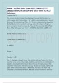 PDGA Certified Rules Exam 2025 EXAM LATEST &lpar;2025&rpar; COMPLETE QUESTIONS With 100&percnt; Verified Solutions&comma;