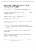 BIOC 2580 EXAM QUESTIONS WITH CORRECT ANSWERS
