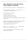 BIOC 2580 FINAL EXAM QUESTIONS WITH CORRECT ANSWERS