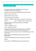 BIOC 2580 FINAL EXAM STUDY GUIDE QUESTIONS WITH COMPLETE SOLUTIONS 