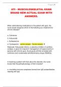 ATI - MUSCULOSKELETAL EXAM  BRAND NEW ACTUAL EXAM WITH  ANSWERS&period; 
