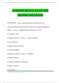 JURISPRUDENCE EXAM 2026 Questions and Answers