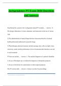 Jurisprudence PT Exam 2026 Questions and Answers