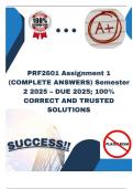 PRF2601 Assignment 1 &lpar;COMPLETE ANSWERS&rpar; Semester 2 2025 &ndash; DUE 2025&semi; 100&percnt; CORRECT AND TRUSTED SOLUTIONS