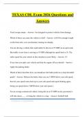 TEXAS CDL Exam 2026 Questions and Answers