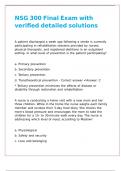 NSG 300 Final Exam with verified detailed solutions