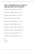 MDC 2 &lpar;NUR2392&rpar; Exam 3 Study Set Questions With Correct Answers&period;