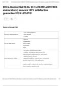 RECA Residential EXAM &lpar;COMPLETE ANSWERS elaborations&rpar; answers 100&percnt; satisfaction guarantee 2025 UPDATE&excl;&excl;