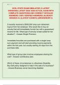 XCEL STATE EXAM SIMULATOR &lpar;3 LATEST  VERSIONS&rpar; LATEST 2025&sol; 2026 ACTUAL EXAM WITH  COMPLETE QUESTIONS AND CORRECT DETAILED  ANSWERS &lpar;100&percnt; VERIFIED ANSWERS&rpar; &vert;ALREADY  GRADED A&plus;&vert; &vert;&vert;LATEST EXAM&excl;&excl;&excl;&vert;&vert; &vert;&vert;BRANDNEW&excl;&excl;&excl;&vert;&vert; 