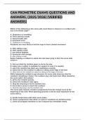 CAN PROMETRIC EXAMS QUESTIONS AND ANSWERS&comma; &lpar;2025&sol;2026&rpar; &lpar;VERIFIED ANSWERS&rpar; 