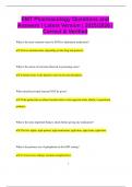 EMT Pharmacology Questions and Answers &vert; Latest Version &vert; 2025&sol;2026 &vert;  Correct & Verified