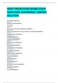 ARMY PROMOTION BOARD EXAM QUESTIONS &lpar;ANSWERED&rpar; VERIFIED SOLUTION 