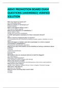 ARMY PROMOTION BOARD EXAM QUESTIONS &lpar;ANSWERED&rpar; VERIFIED SOLUTION 