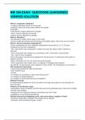 BIB 106 EXAM  QUESTIONS &lpar;ANSWERED&rpar; VERIFIED SOLUTION 
