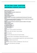 BIB 106 FINAL EXAM  QUESTIONS &lpar;ANSWERED&rpar; VERIFIED SOLUTION 