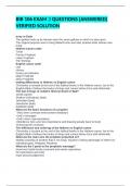 BIB 106 EXAM 3 QUESTIONS &lpar;ANSWERED&rpar; VERIFIED SOLUTION 