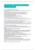 BIB 106 EXAM 2 QUESTIONS &lpar;ANSWERED&rpar; VERIFIED SOLUTION 