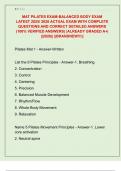 MAT PILATES EXAM-BALANCED BODY EXAM  LATEST 2025&sol; 2026 ACTUAL EXAM WITH COMPLETE  QUESTIONS AND CORRECT DETAILED ANSWERS  &lpar;100&percnt; VERIFIED ANSWERS&rpar; &vert;ALREADY GRADED A&plus;&vert;  &vert;&vert;2026&vert;&vert; &vert;&vert;BRANDNEW&excl;&excl;&excl;&vert;&vert;