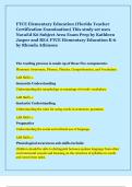 FTCE Elementary Education &lpar;Florida Teacher  Certification Examination&rpar; This study set uses  NavaEd K6 Subject Area Exam Prep by Kathleen  Jasper and REA FTCE Elementary Education K-6  by Rhonda Atkinson 